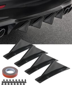 Spoilers – Rear Bumper Spoiler with Shark Fin Design Model A  (4 Packs)