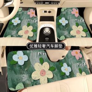Floor Mats - Flower oil painting Floor Mats (4 Packs)