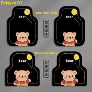 Floor Mats – Cute Carton (4 Packs)